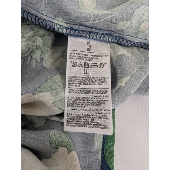 Old Navy Fit & Flare Tie-Strap Mini Dress Size XL Floral Square Neck Viscose New - Picture 6 of 8